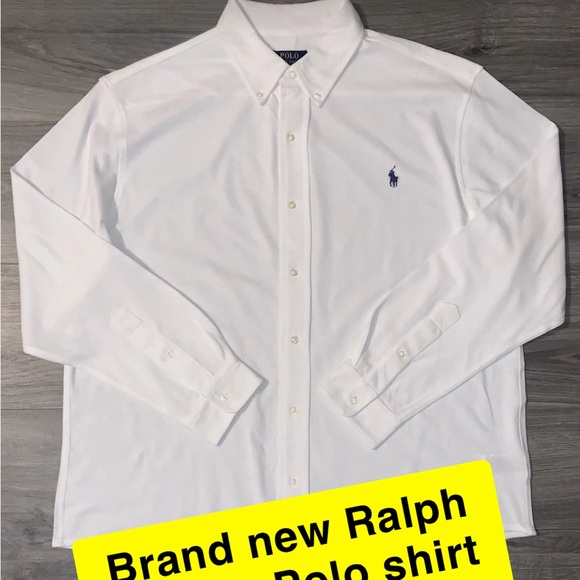 Ralph Lauren Other - Ralph Lauren White Dress Shirt with Blue Logo